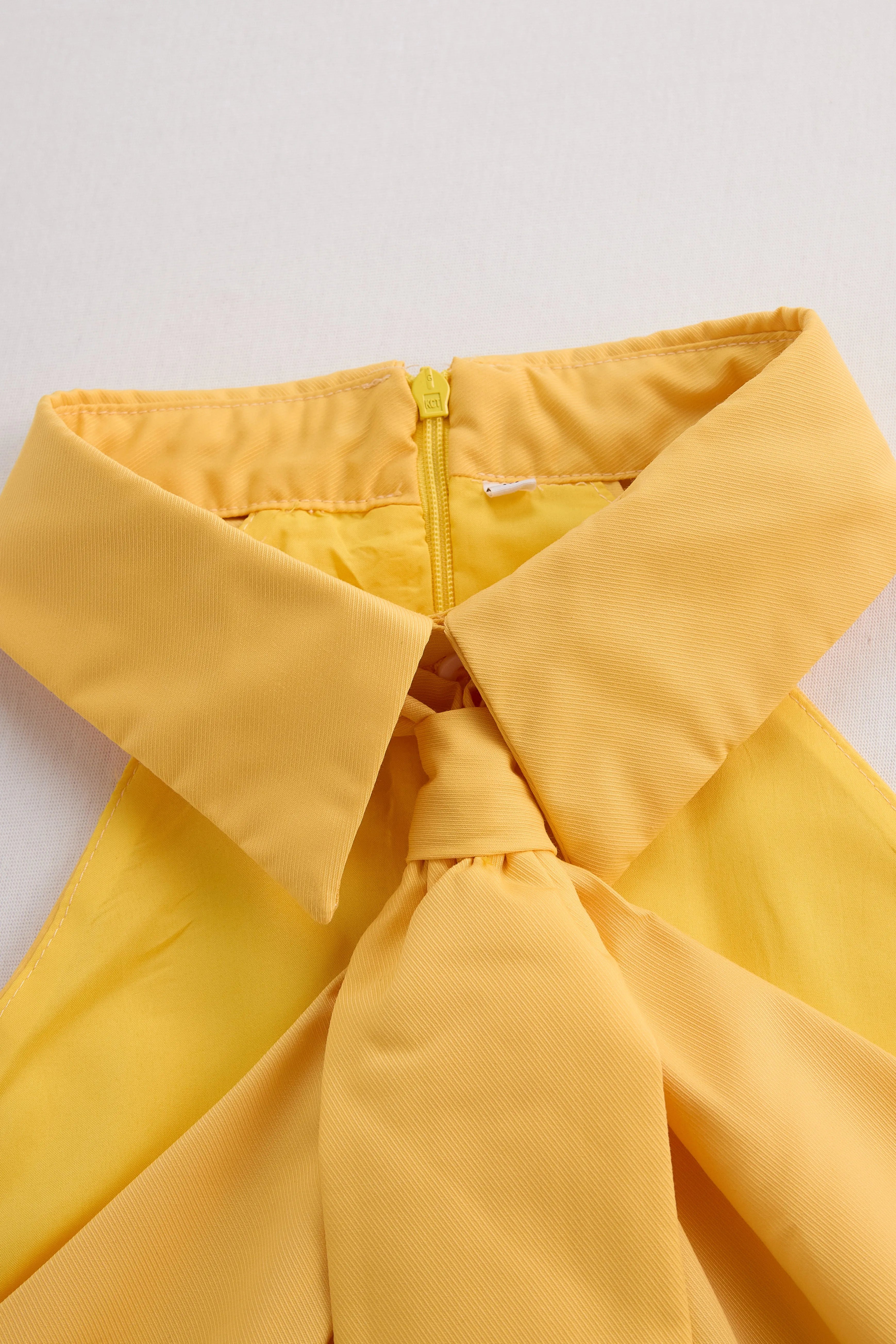 Stylish Sleeveless Halter Blouse with Neck Tie Detail