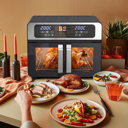 27.5QT Large French Door Air Fryer Toaster Oven Combo Suitable for