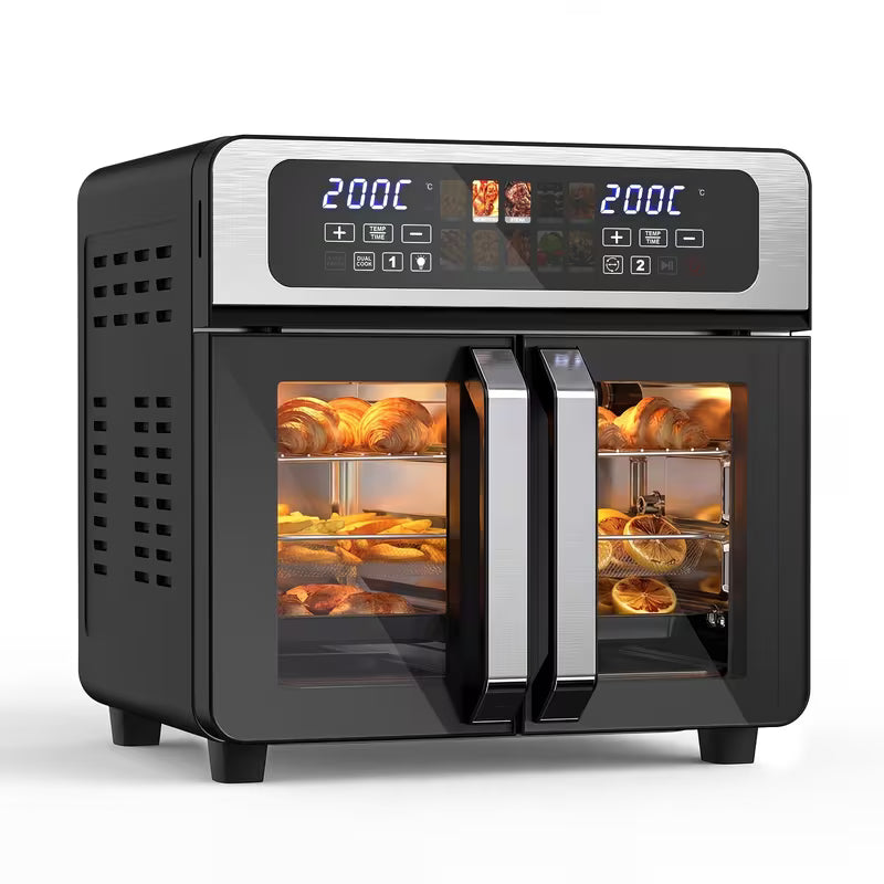 27.5QT Large French Door Air Fryer Toaster Oven Combo Suitable for